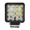 Faro de Trabajo Cuadrado Base Pesada 16 Luz LED 48W 12/36V Blanco Prunuz
