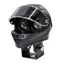 Faro Explorador Casco de Moto Negro Dual Blanco + Amarillo 12/24V Prunuz