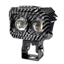 Faro Explorador Animal Print Plomo Cubo 2 Lupa LED Dual Amarillo + Blanco 12/24V Prunuz