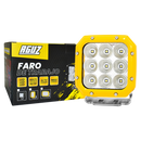 Faro de Trabajo 6" Pesado 9 LED Cuadrado Luz Blanca AGUZ