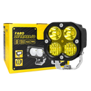 Faro de Trabajo 3.5" Pesado 4 LED Cuadrado Luz Amarilla AGUZ