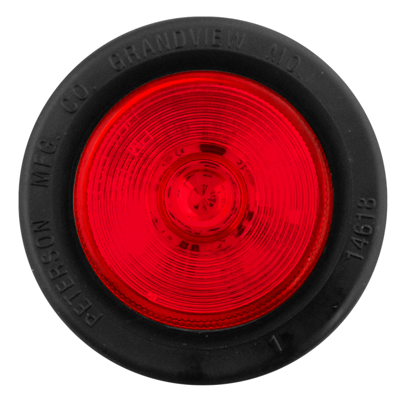 Faro Lateral Redondo Pequeño 5 Led Con Jebe (M165r-Mv) Rojo Peterson
