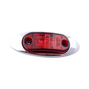 Faro Lateral  Ovalado Cromado Led 12/24V Rojo