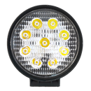 Faro de Trabajo Redondo Base Pesada 9 Luz LED 27W 12/36V Blanco Prunuz