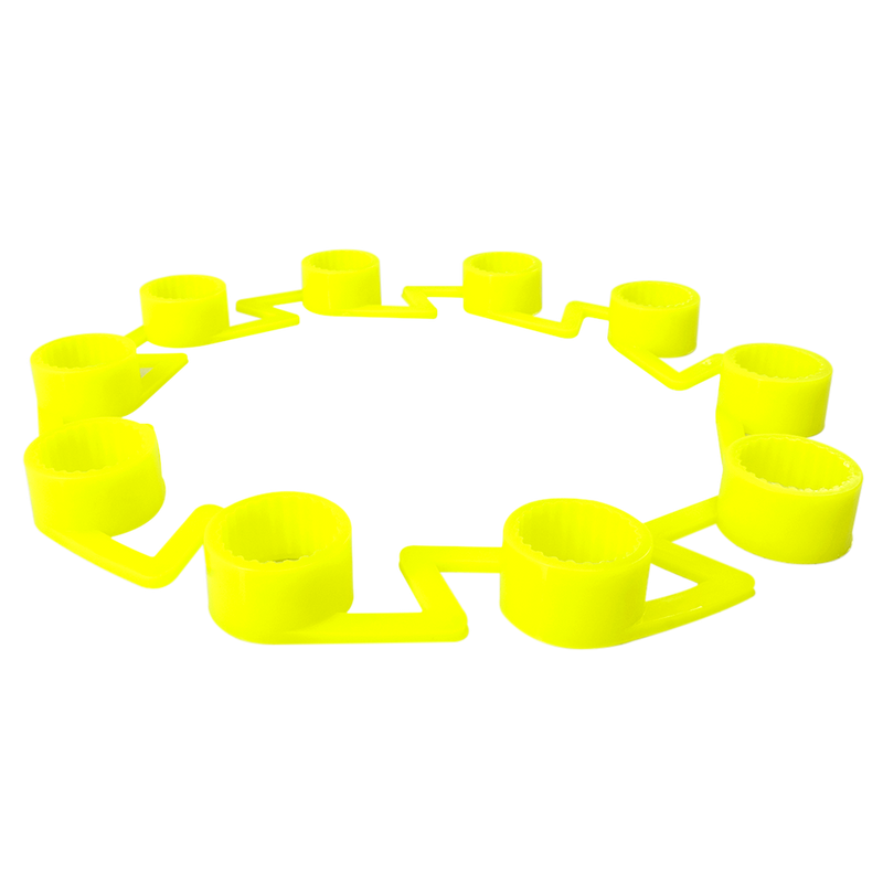 Seguro para Tuerca Verde Amarillo 10 Pernos PVC COWRAM