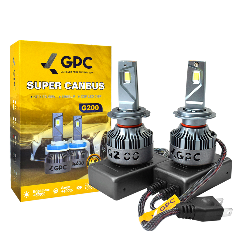 Foco Force G200 Luz Led Super Canbus H7 9/16v 55w 45 000LM Ip67Set x 2 unidades