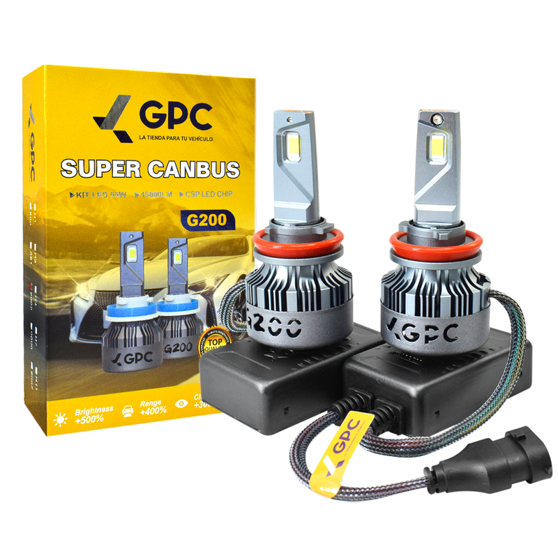 Foco Force G200 Luz Led Super Canbus H11 9/16v 55w 45 000LM IP67 Setx2 unidades