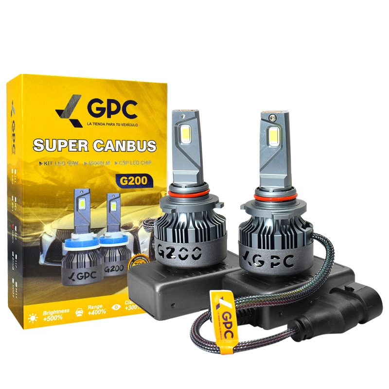 Foco Force G200 Luz Led Super Canbus 9005 9/16v 55w 45 000LM IP67 Setx2 unidades