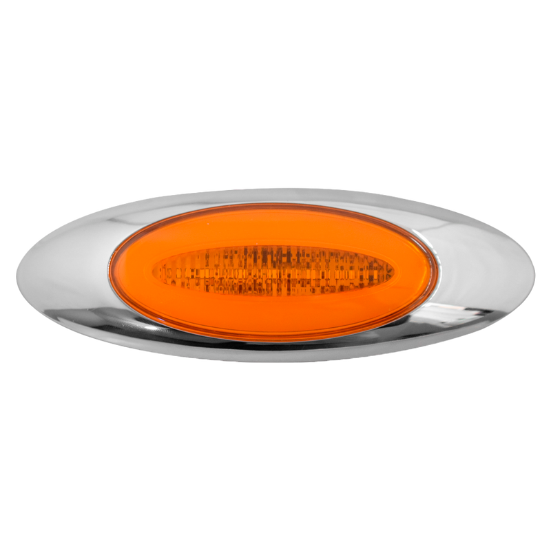 Faro Lateral Ovalado Cromado Led Destellante12/24V Prunuz
