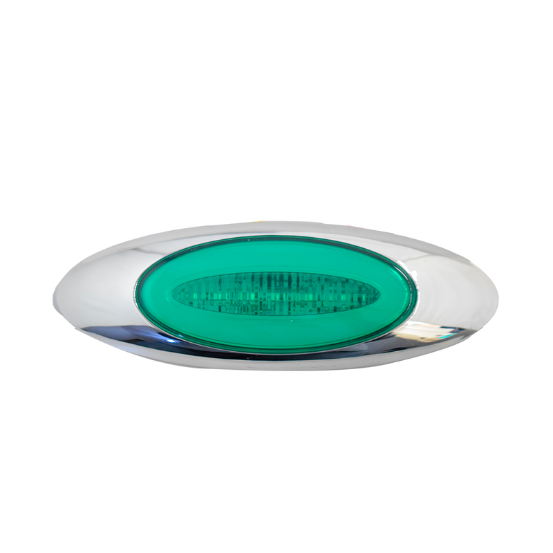 Faro Lateral Ovalado Cromado Led Destellante12/24V Prunuz
