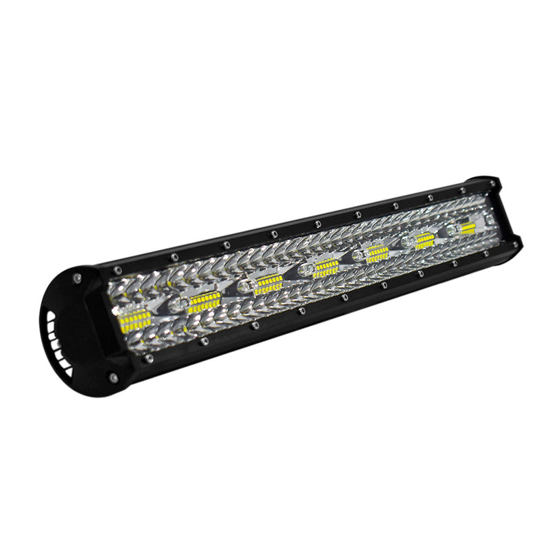 Faro De Trabajo Barra Recta 50cm 420w Luz LED Dual + Flash Blanco/Amarillo Lf-420w