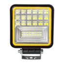 Faro Pirata De Trabajo Cuadrado 42 Led Luz Blanca Contorno Amarillo