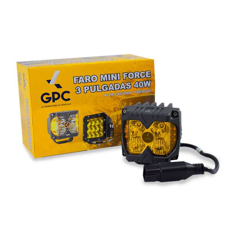 Faro Neblinero Force 3" Amarillo DRL Amarillo GPC