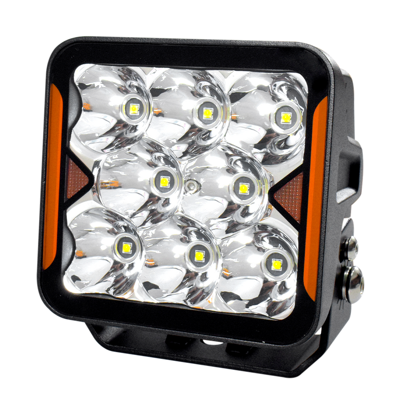 Faro de Trabajo Cuadrado Led FORCE 4” 40W Off-Road Blanco Contorno Ambar GPC