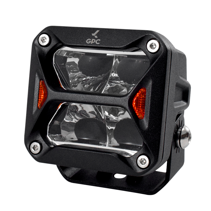 Faro de Trabajo Cubo Led FORCE 3” 20W Off-Road Blanco Contorno Ambar GPC