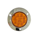 Faro Lateral Redondo Aro Cromado 09 Luz Led Destellante Plast Innova
