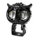 Faro Explorador Buho Negro Mini 2 Lupa Led Dual Amarillo + Blanco 12/24V Prunuz