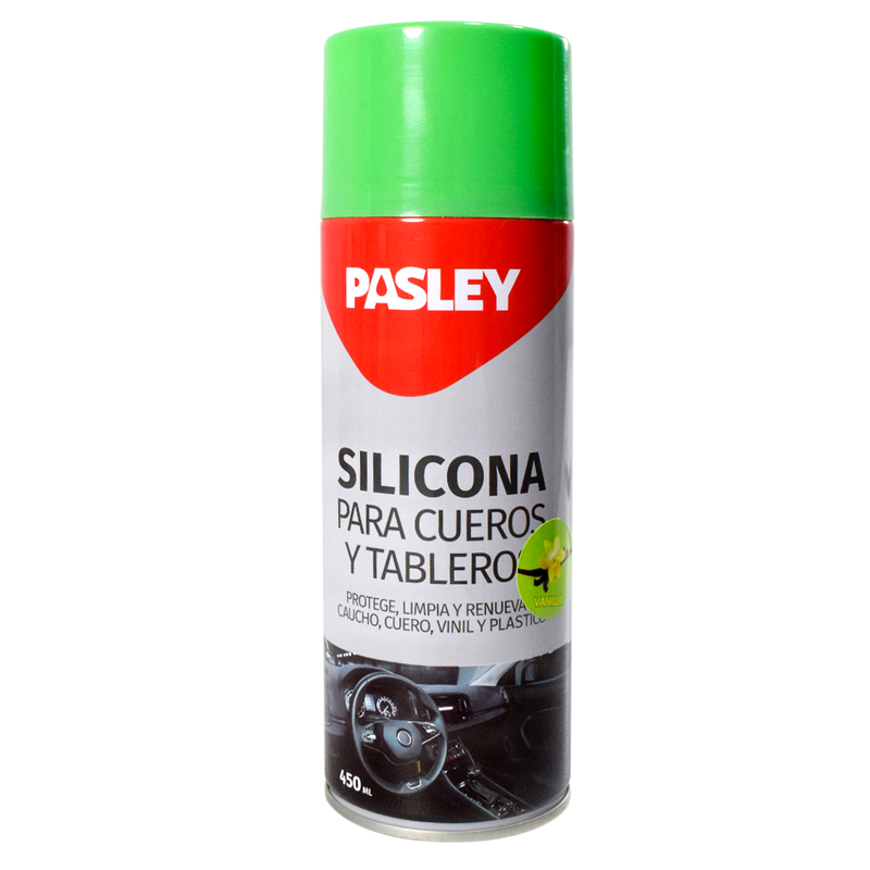 Silicona para Tablero Vehículos y Cueros Spray 450ml Pasley