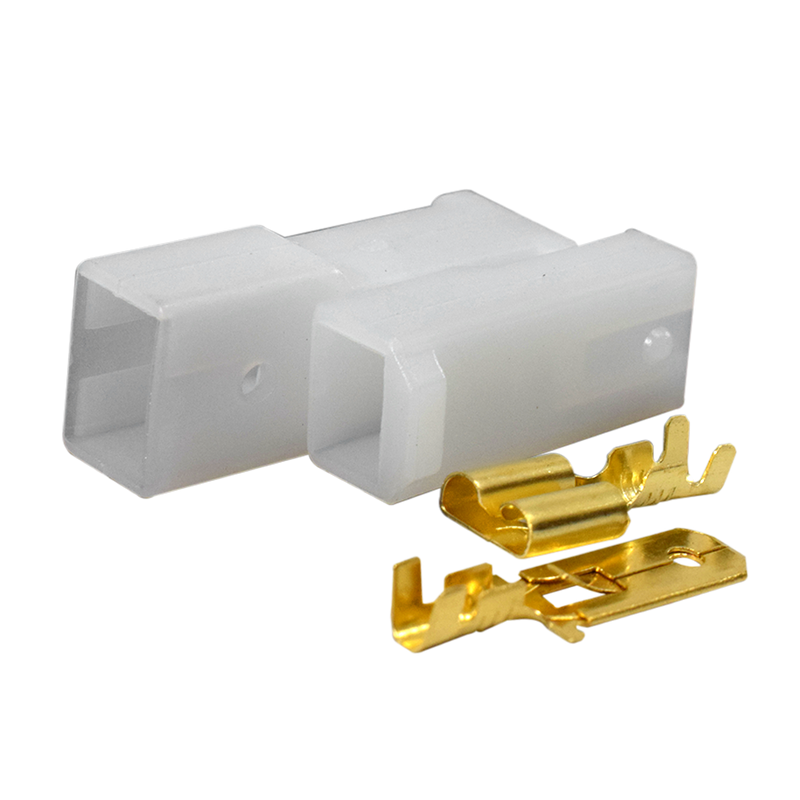 Conector Hembra y Macho Con Terminales Sin Cable