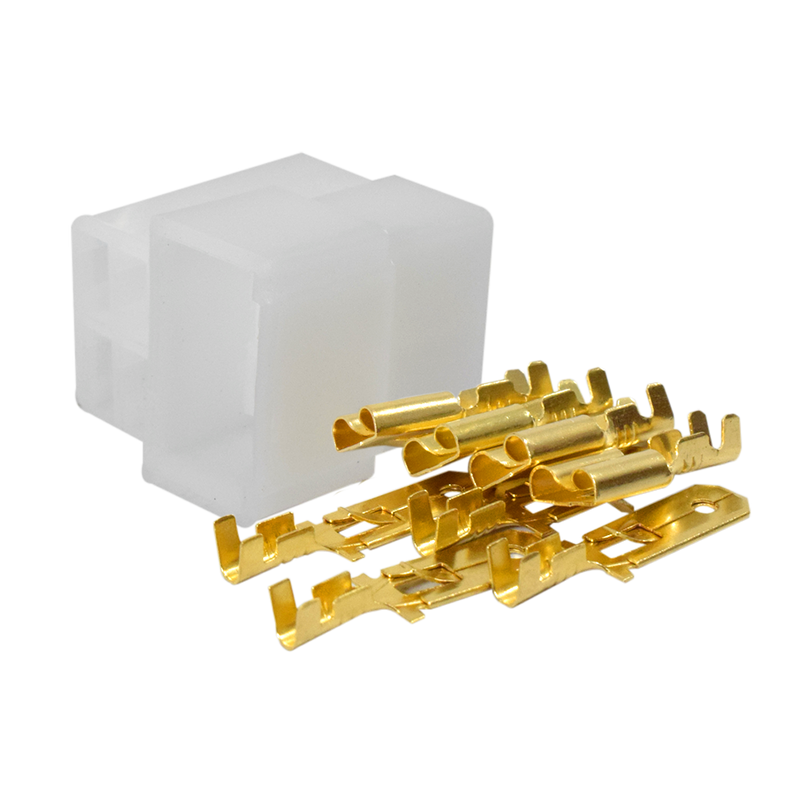 Conector Hembra y Macho Con Terminales Sin Cable