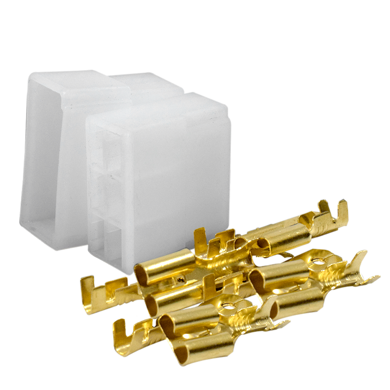 Conector Hembra y Macho Con Terminales Sin Cable