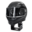 Faro Explorador Casco de Moto Negro Dual Blanco + Amarillo 12/24V Prunuz