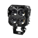 Faro Explorador Cubo 4 Lupas Led Negro Dual Amarillo + Blanco 12-24V Prunuz