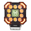 Faro de Trabajo Cuadrado 10 Led 12/24V Blanco Contorno Ambar Centro RGB Prunuz