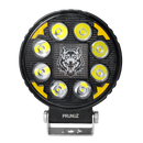 Faro de Trabajo Redondo 10 Led 12/24V Blanco Contorno Ambar Centro RGB Prunuz