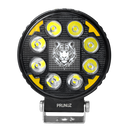 Faro de Trabajo Redondo 10 Led 12/24V Blanco Contorno Ambar Centro RGB Prunuz