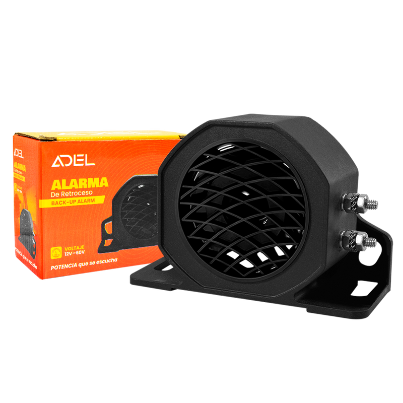 Alarma de Retroceso Industrial Negro 12-60V ADEL