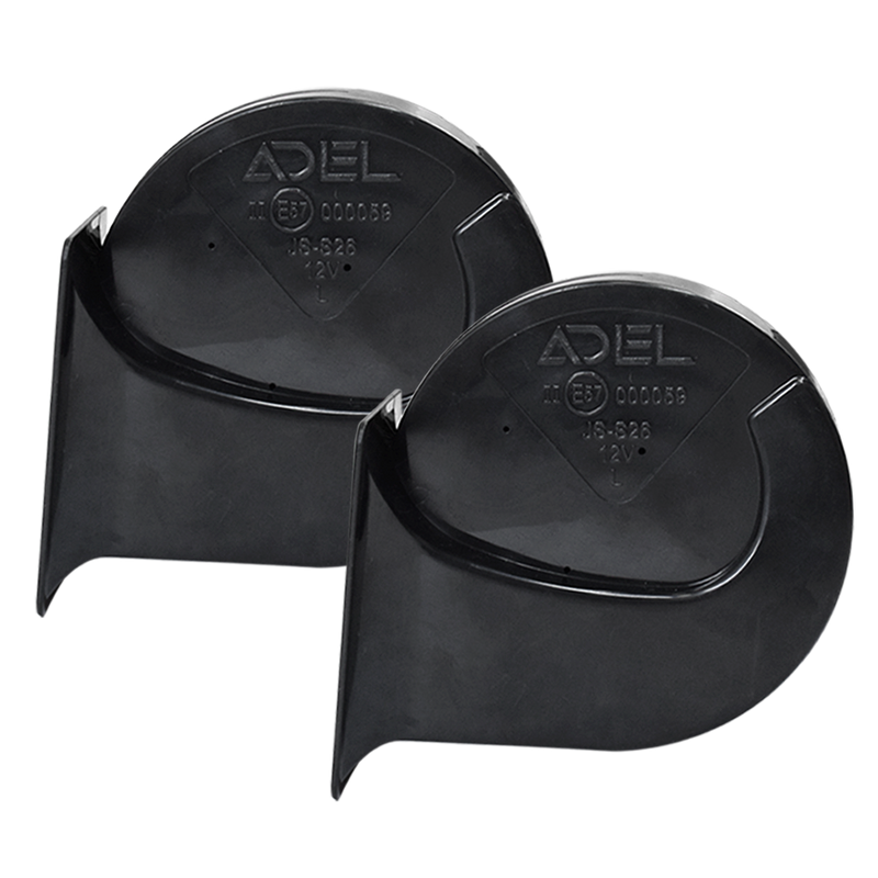 Bocina Claxon Caracol Negro Set x 2 Unidades ADEL