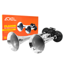 Claxon Doble Corneta Cromada 12-24V ADEL