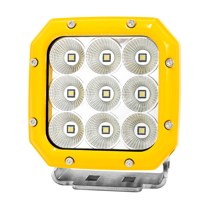 Faro de Trabajo 6" Pesado 9 LED Cuadrado Luz Blanca AGUZ