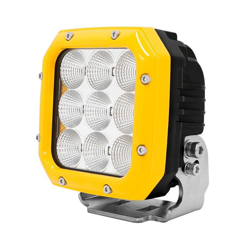 Faro de Trabajo 6" Pesado 9 LED Cuadrado Luz Blanca AGUZ