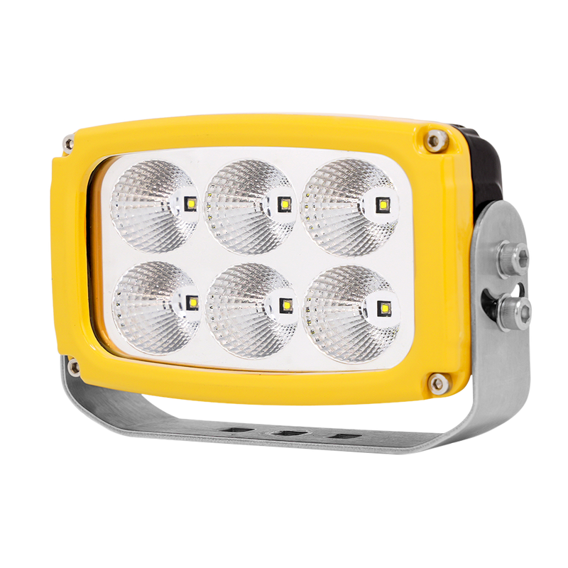 Faro de Trabajo 3.5" Pesado 6 LED Ovalado Luz Blanca AGUZ