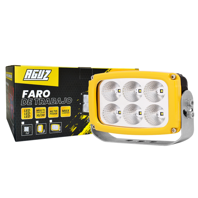 Faro de Trabajo 3.5" Pesado 6 LED Ovalado Luz Blanca AGUZ