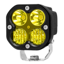 Faro de Trabajo 3.5" Pesado 4 LED Cuadrado Luz Amarilla AGUZ