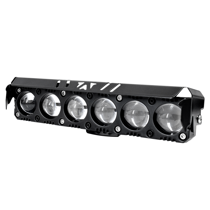 Faro Explorador Barra 6 Lupas Led Dual Amarillo + Blanco 12/24V Prunuz