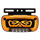 Faro Lateral Arrow Base Metalica Negra Con Luz De Placa 12/24 HB