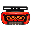 Faro Lateral Arrow Base Metalica Negra Con Luz De Placa 12/24 HB