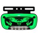 Faro Lateral Skull Wings Base Metalica Negra Con Luz De Placa 12/24 HB