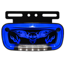 Faro Lateral Skull Wings Base Metalica Negra Con Luz De Placa 12/24 HB