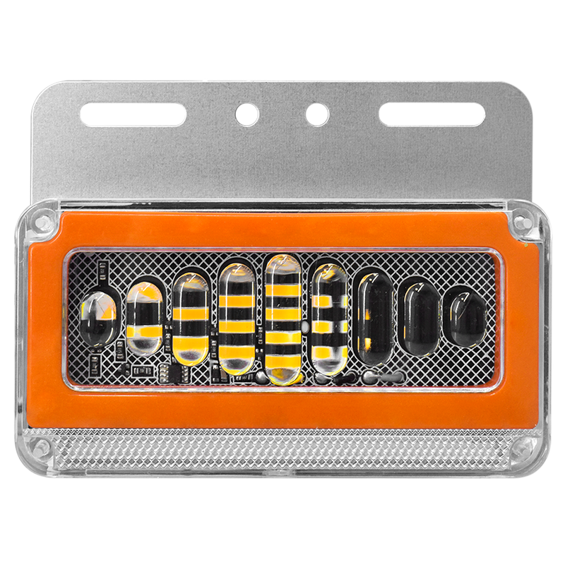 Faro Lateral Base Metalica Modelo Capsula 12/24 HB