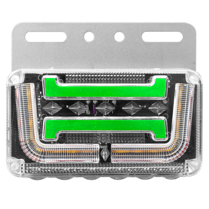 Faro Lateral Base Metalica Modelo U 12/24 HB