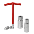 Llave T Flexible + 2 Dados 16/21 mm