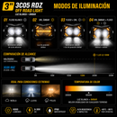 Faro Rectangular 2  LED Luz Blanca + Ambar 9-30V 6,000LM IP68 3C05 RDZ