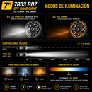 Faro Redondo  LED 7" 9 LED  Luz Blanca + Drl Ambar (9-36V 13,500LM IP68) 7R03 RDZ