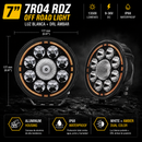 Faro Redondo  LED 7" 9 LED  Luz Blanca + Drl Ambar (9-36V 13,500LM IP68) 7R04 RDZ