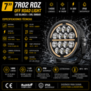Faro Redondo  LED 7" 14  LED Luz Blanco + Drl Ambar (9-36V 14,000LM IP68) 7R02 RDZ